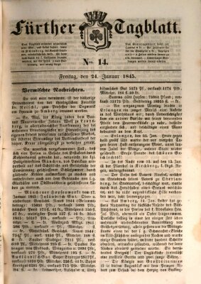 Fürther Tagblatt Freitag 24. Januar 1845