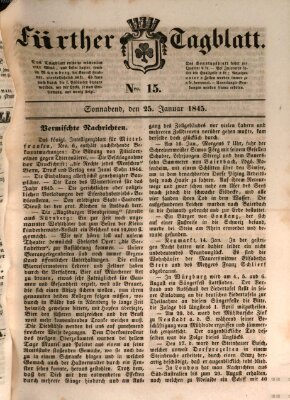 Fürther Tagblatt Samstag 25. Januar 1845