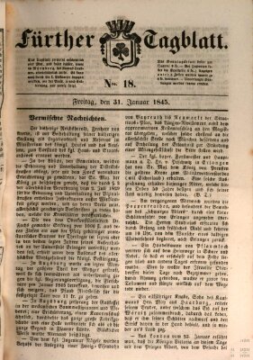 Fürther Tagblatt Freitag 31. Januar 1845