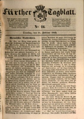 Fürther Tagblatt Dienstag 11. Februar 1845