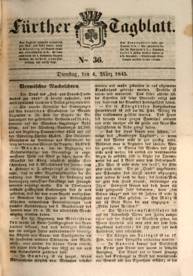 Fürther Tagblatt Dienstag 4. März 1845