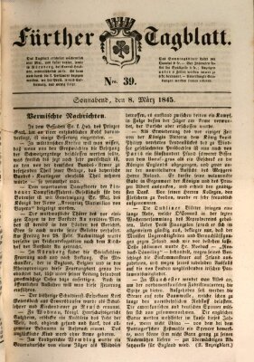 Fürther Tagblatt Samstag 8. März 1845