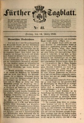 Fürther Tagblatt Freitag 14. März 1845