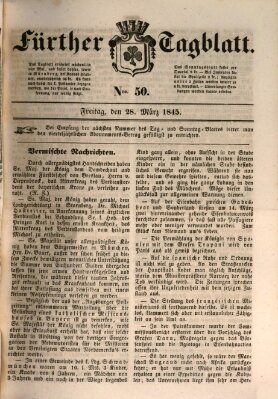 Fürther Tagblatt Freitag 28. März 1845