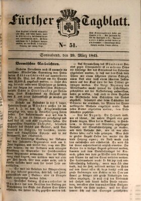 Fürther Tagblatt Samstag 29. März 1845