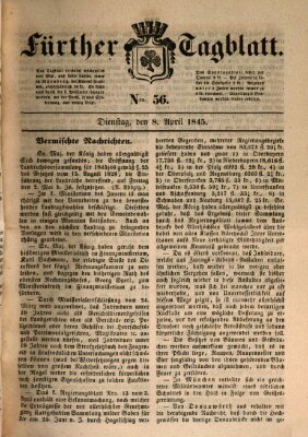 Fürther Tagblatt Dienstag 8. April 1845