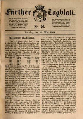 Fürther Tagblatt Dienstag 13. Mai 1845