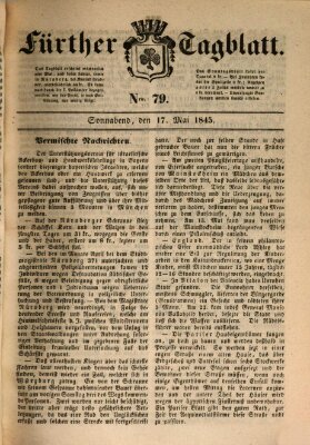 Fürther Tagblatt Samstag 17. Mai 1845