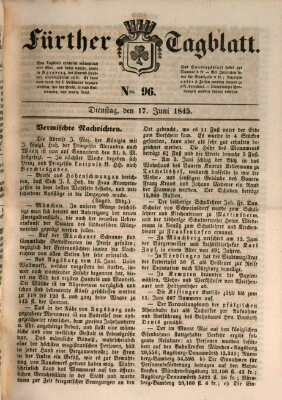 Fürther Tagblatt Dienstag 17. Juni 1845