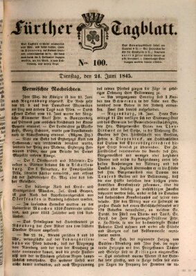 Fürther Tagblatt Dienstag 24. Juni 1845