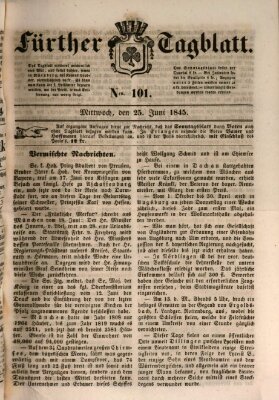 Fürther Tagblatt Mittwoch 25. Juni 1845