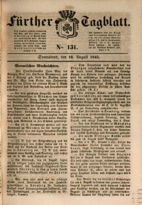 Fürther Tagblatt Samstag 16. August 1845