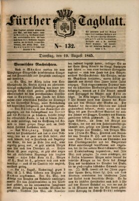 Fürther Tagblatt Dienstag 19. August 1845