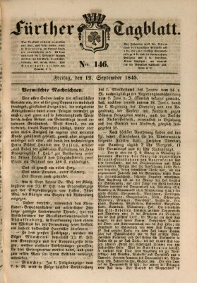 Fürther Tagblatt Freitag 12. September 1845