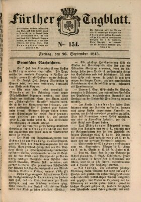 Fürther Tagblatt Freitag 26. September 1845