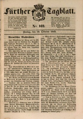 Fürther Tagblatt Freitag 10. Oktober 1845