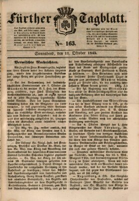 Fürther Tagblatt Samstag 11. Oktober 1845