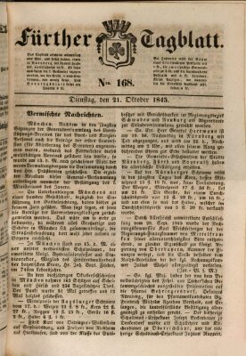 Fürther Tagblatt Dienstag 21. Oktober 1845