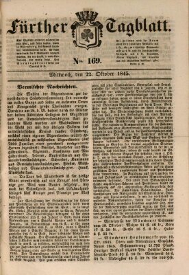 Fürther Tagblatt Mittwoch 22. Oktober 1845