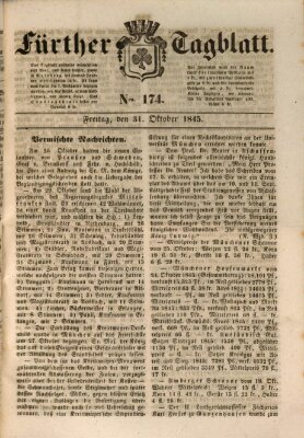 Fürther Tagblatt Freitag 31. Oktober 1845