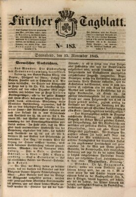 Fürther Tagblatt Samstag 15. November 1845