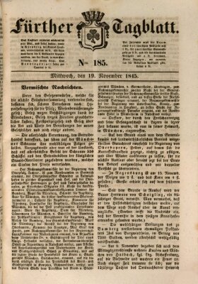 Fürther Tagblatt Mittwoch 19. November 1845