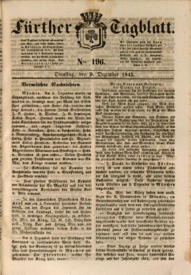 Fürther Tagblatt Dienstag 9. Dezember 1845