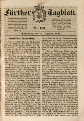 Fürther Tagblatt Samstag 13. Dezember 1845