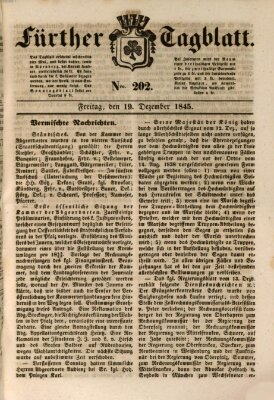 Fürther Tagblatt Freitag 19. Dezember 1845