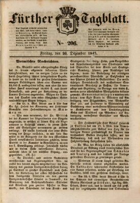 Fürther Tagblatt Freitag 26. Dezember 1845