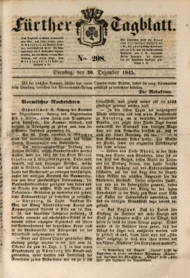 Fürther Tagblatt Dienstag 30. Dezember 1845