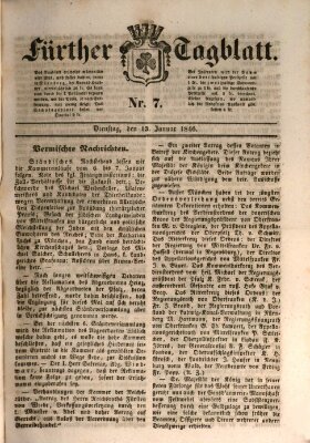 Fürther Tagblatt Dienstag 13. Januar 1846