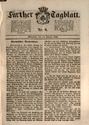 Fürther Tagblatt Mittwoch 14. Januar 1846