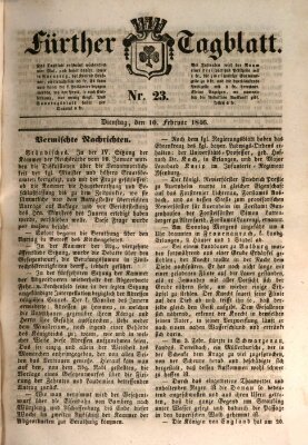 Fürther Tagblatt Dienstag 10. Februar 1846