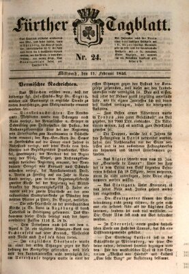 Fürther Tagblatt Mittwoch 11. Februar 1846