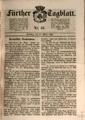 Fürther Tagblatt Dienstag 31. März 1846