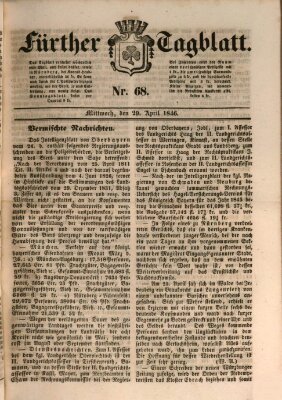 Fürther Tagblatt Mittwoch 29. April 1846