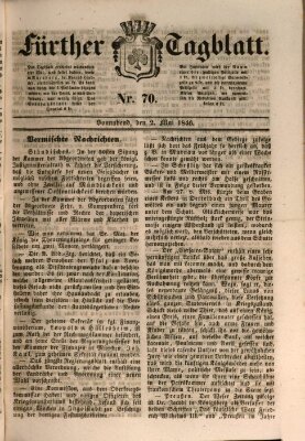 Fürther Tagblatt Samstag 2. Mai 1846