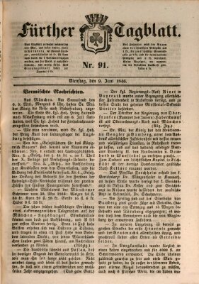 Fürther Tagblatt Dienstag 9. Juni 1846