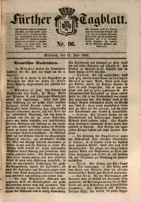 Fürther Tagblatt Mittwoch 17. Juni 1846