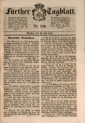 Fürther Tagblatt Dienstag 28. Juli 1846