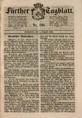 Fürther Tagblatt Samstag 1. August 1846