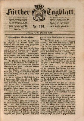 Fürther Tagblatt Freitag 9. Oktober 1846