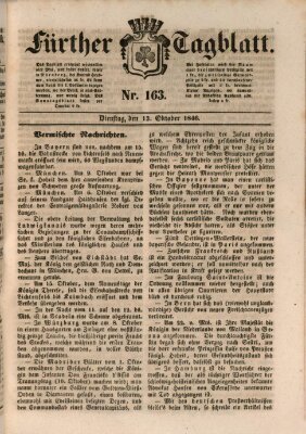 Fürther Tagblatt Dienstag 13. Oktober 1846