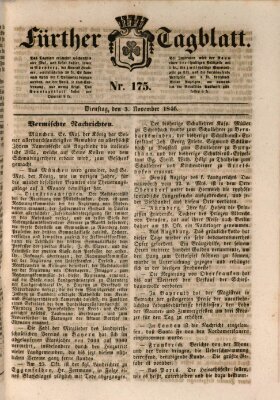 Fürther Tagblatt Dienstag 3. November 1846