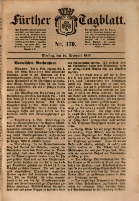 Fürther Tagblatt Dienstag 10. November 1846