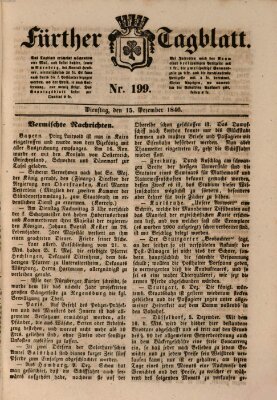 Fürther Tagblatt Dienstag 15. Dezember 1846