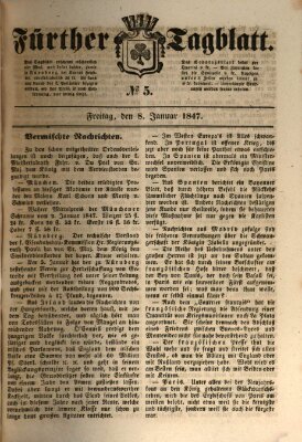 Fürther Tagblatt Freitag 8. Januar 1847