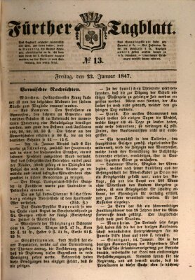 Fürther Tagblatt Freitag 22. Januar 1847