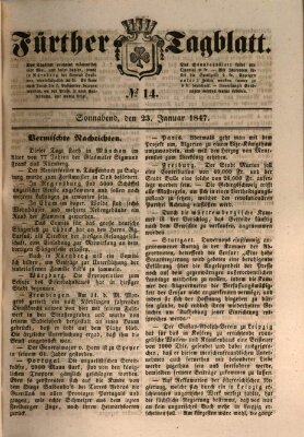 Fürther Tagblatt Samstag 23. Januar 1847